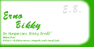 erno bikky business card